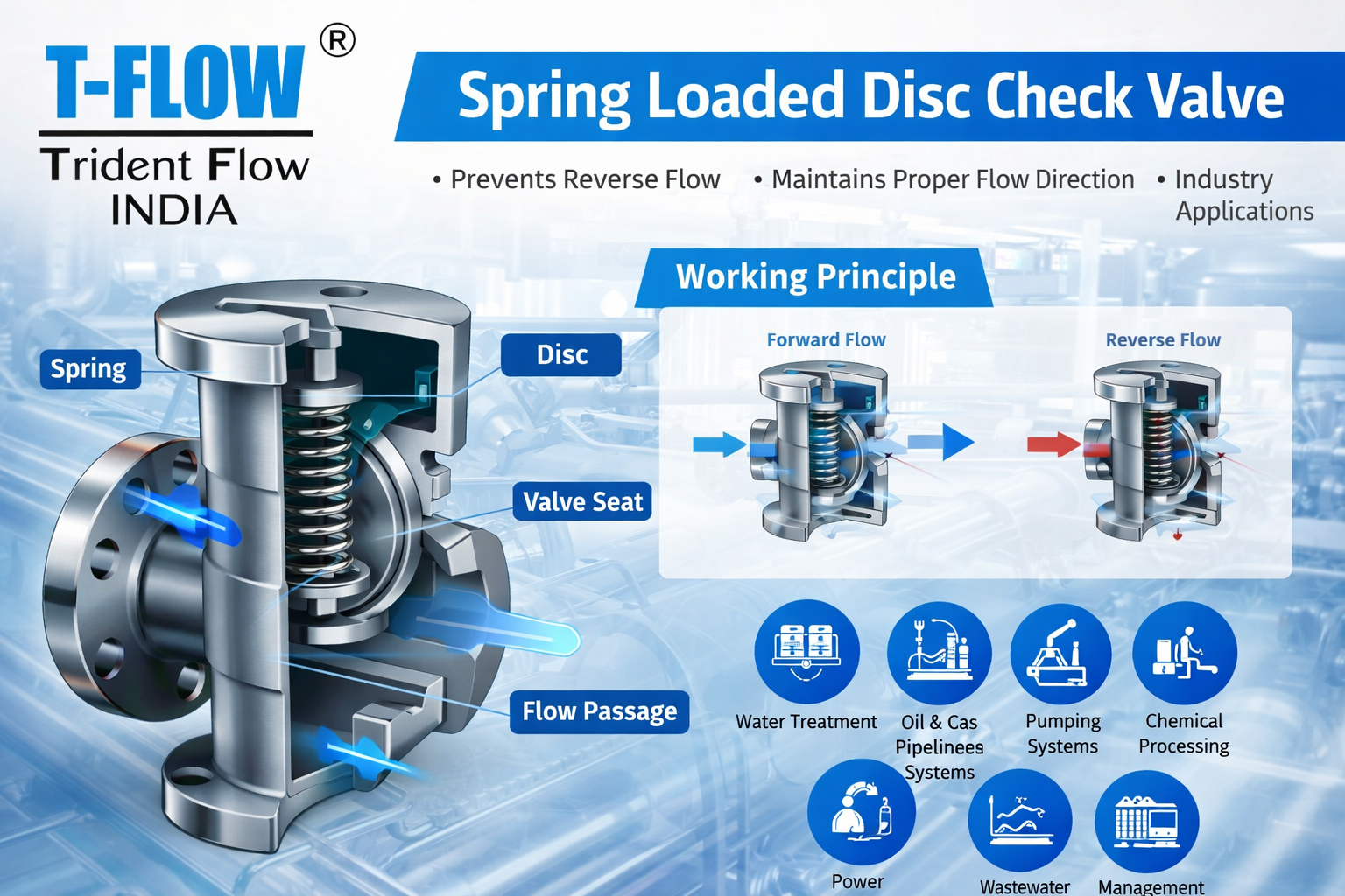 Spring Loaded Disc Check Valve - T-FLOW